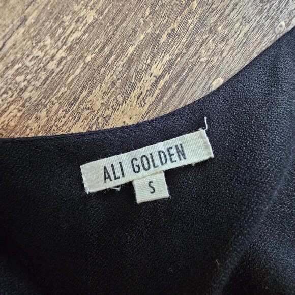 Ali Golden Wrap Tank Maxi Dress Small Black - Picture 9 of 11